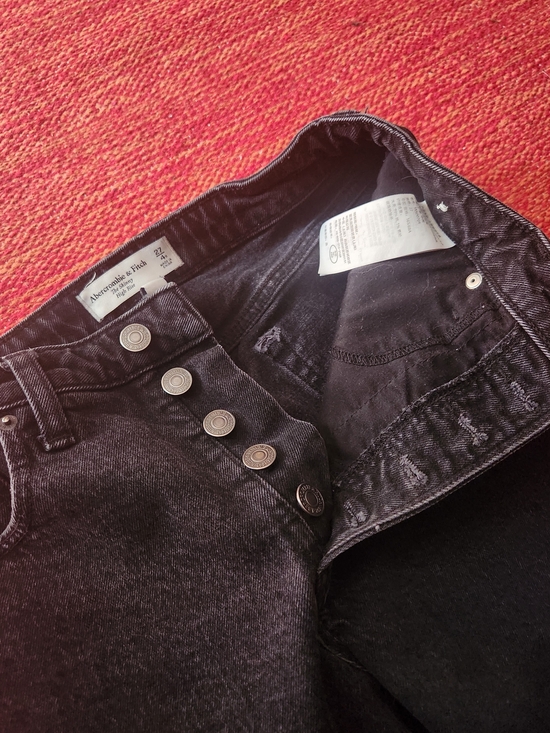 Abercrombie & Fitch Denim - Abercrombie & Fitch Black High-Rise Button-Fly Skinny Jeans